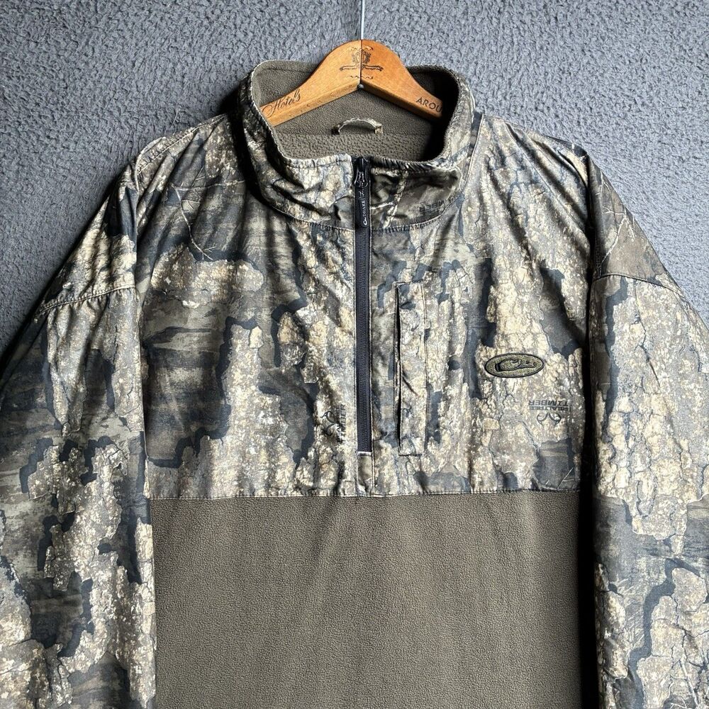 Drake Waterfowl Systems Realtree Timber Camouflage Hunting Fleece Jacket 3XL